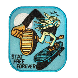 Jeremyville Stay Free Forever Woven Patch