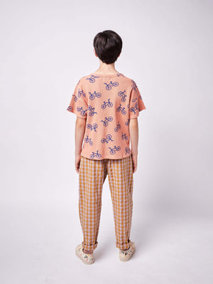 Bobo Choses Bicycle All Over Short Sleeve Peach