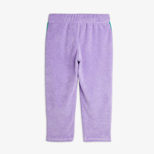 Mini Rodini Stripe Terry Trousers Purple