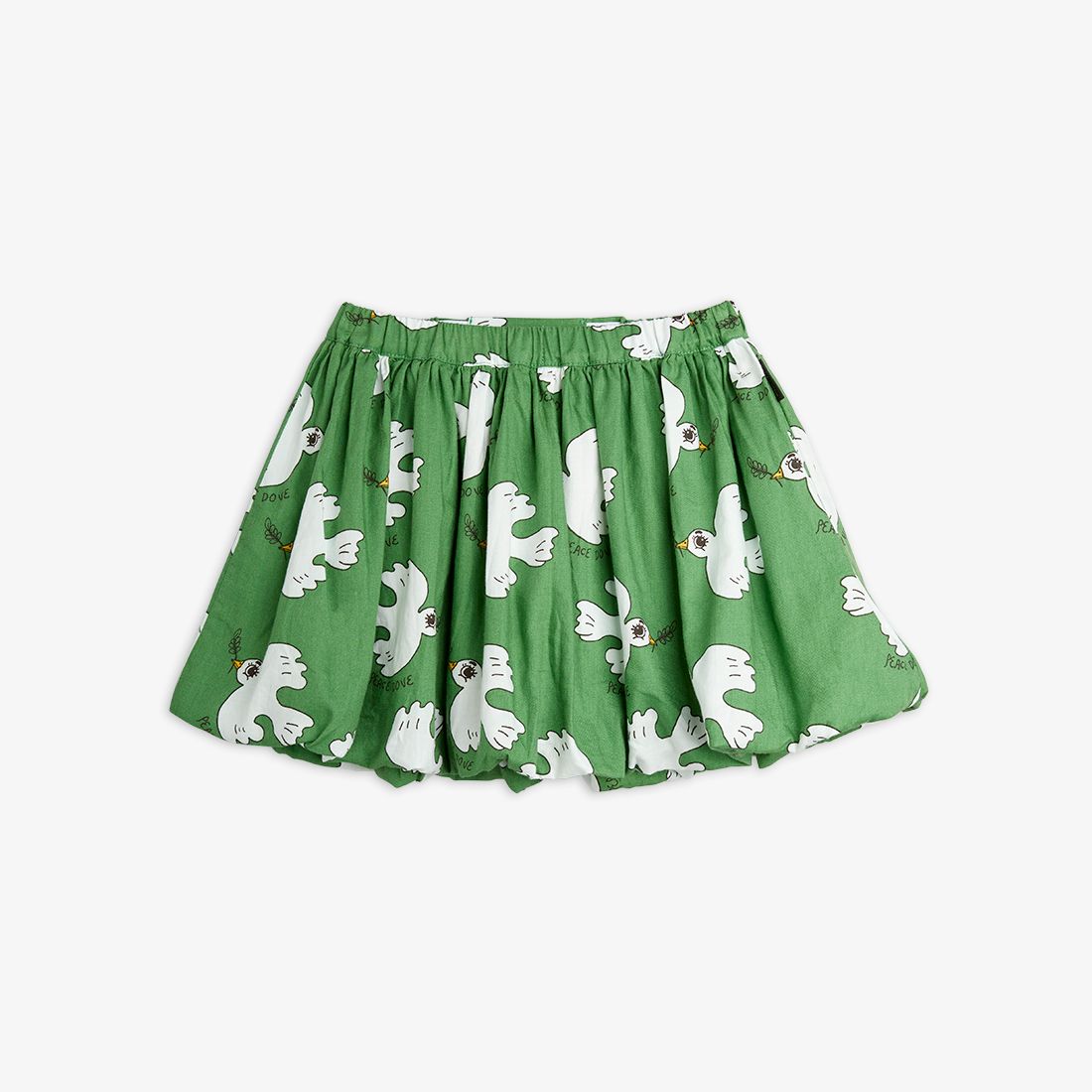 Mini Rodini Dove Woven Puff Ballon Skirt Green