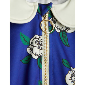 Mini Rodini WCT Rose Short Sleeve Track Jacket Blue