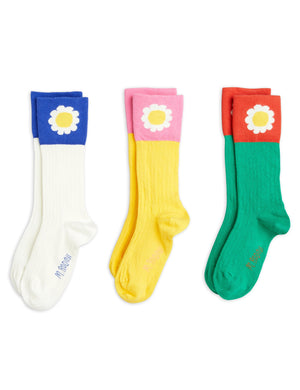 Mini Rodini Flower Socks 3 Pack Multi