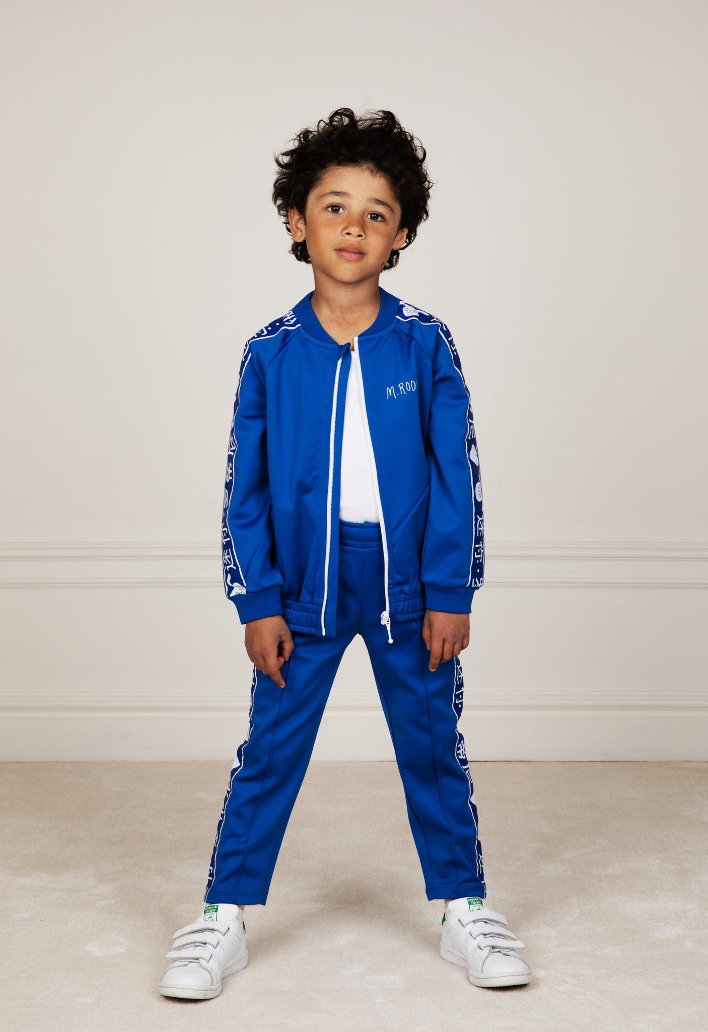 Mini Rodini Recycled Polyester Rabbit WCT Trousers Blue EXCLUSIVE